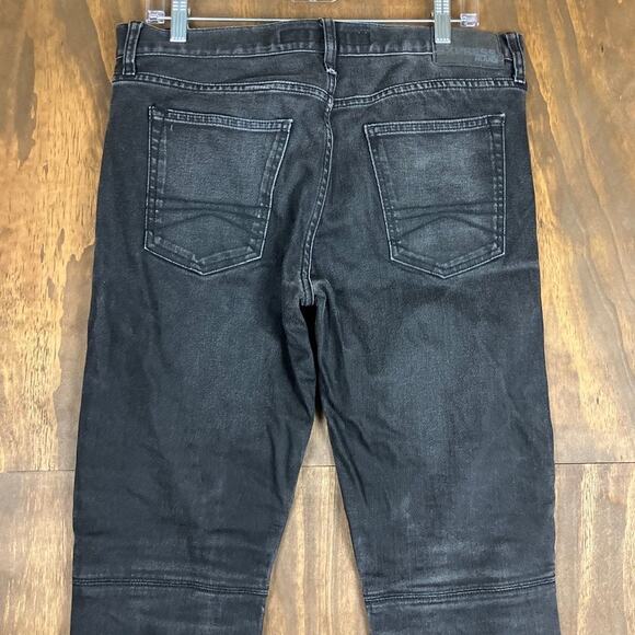 Express Mens Jeans Black Denim Rocco Slim Fit Skinny Leg Stretch 32x34 - Picture 11 of 12